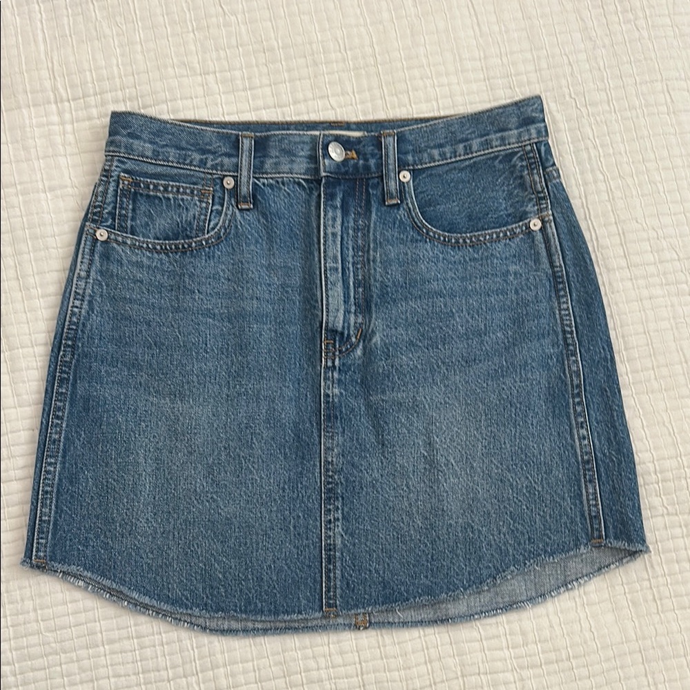 Madewell Rigid Denim A-Line Skirt